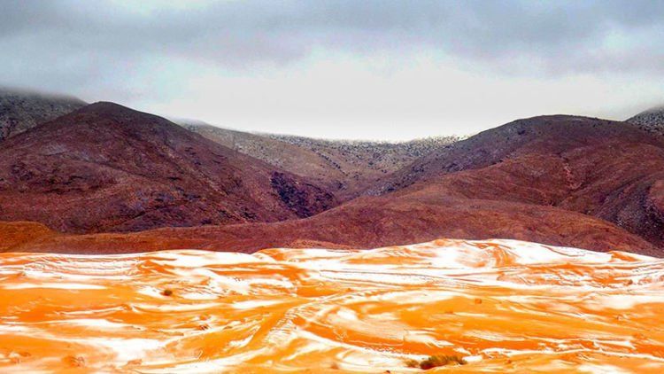 Tiba-tiba Salju Turun di Gurun Sahara, Fenomena Aneh Ini Mengundang Sejuta Pertanyaan