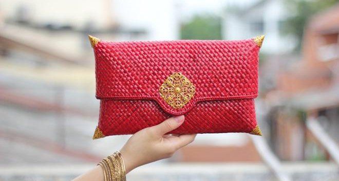 clutch dari anayaman pandan