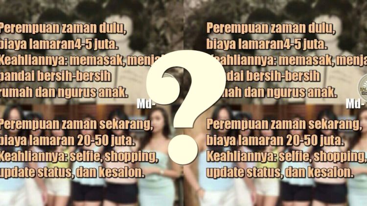 Perempuan Dinikahi Bukan untuk Dibeli, Aneh Saja Masih Ada Meme Sexist Seperti Ini