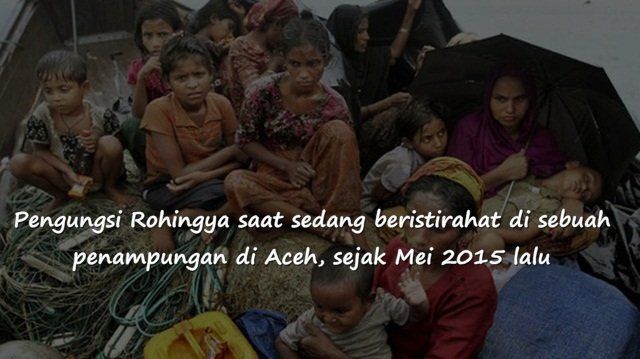 ada sekitar 500 migran yang terdampar di pantai Aceh setelah terapung-apung di laut selama sebulan