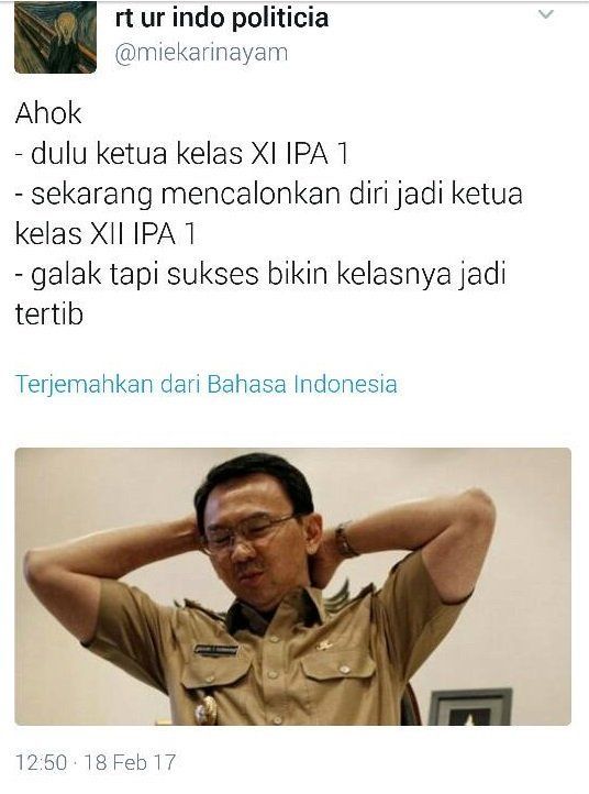 Kalau Ahok di kelas..