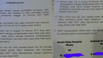 Membatalkan Nikah Beberapa Hari Jelang Akad. Inilah Jenis Kurang Ajar yang Merepotkan!