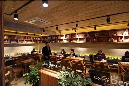 Konsep minimalis Cafe Bene 