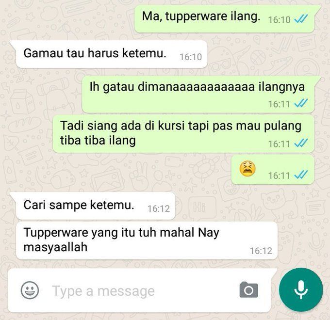 Maknya ngambek