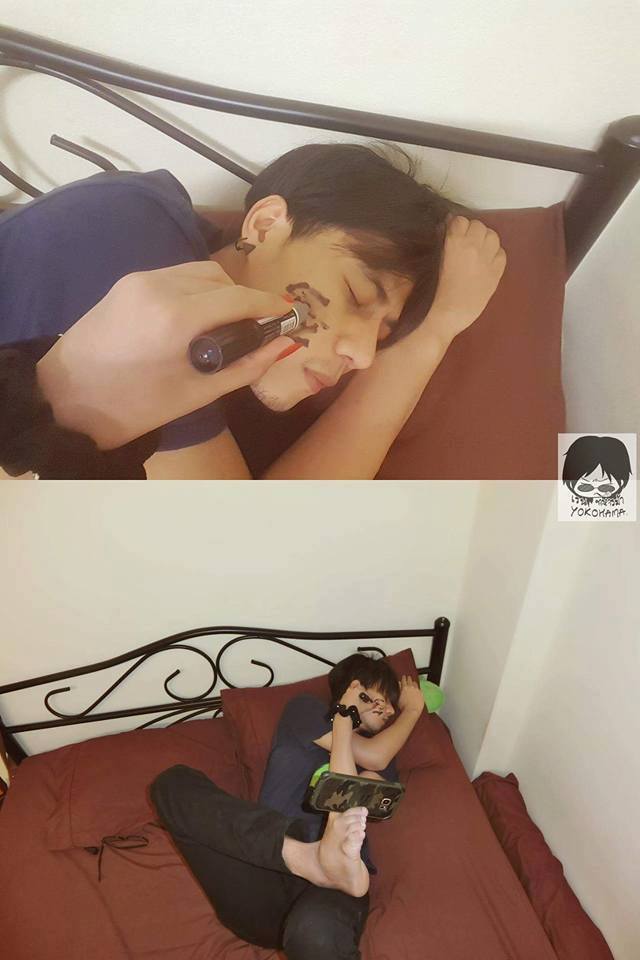 Cie yang lagi tidur terus digangguin.