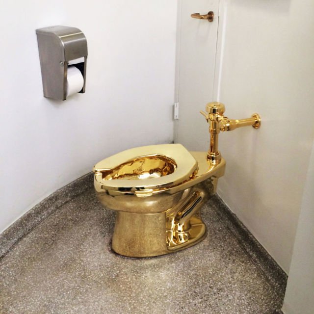 Gold toilet