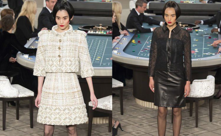 Koleksi Chanel 2015 ini sepenuhnya di print, tidak dijahit