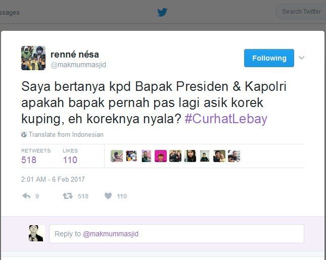 Netizen Ikut-ikutan SBY Curhat ke Presiden dan Kapolri, Tapi Pertanyaannya Kagak Ada yang Waras