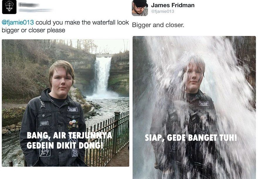 14 Foto Liburan Hasil Editan James Friedman Ini Kocak Abis! Bikin Ngakak Terus-terusan