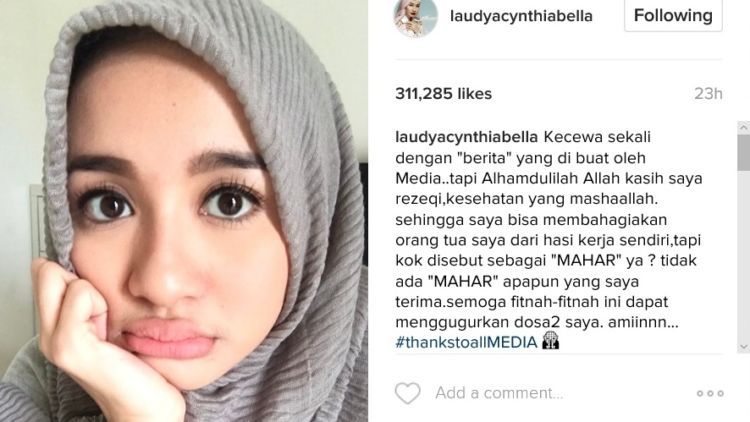 Lamaran Udah Dibikin Sederhana, Tapi Laudya Cynthia Bella Malah Difitnah Terima Mahar Rumah 21 M