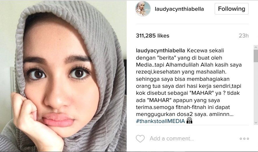 Lamaran Udah Dibikin Sederhana, Tapi Laudya Cynthia Bella Malah Difitnah Terima Mahar Rumah 21 M