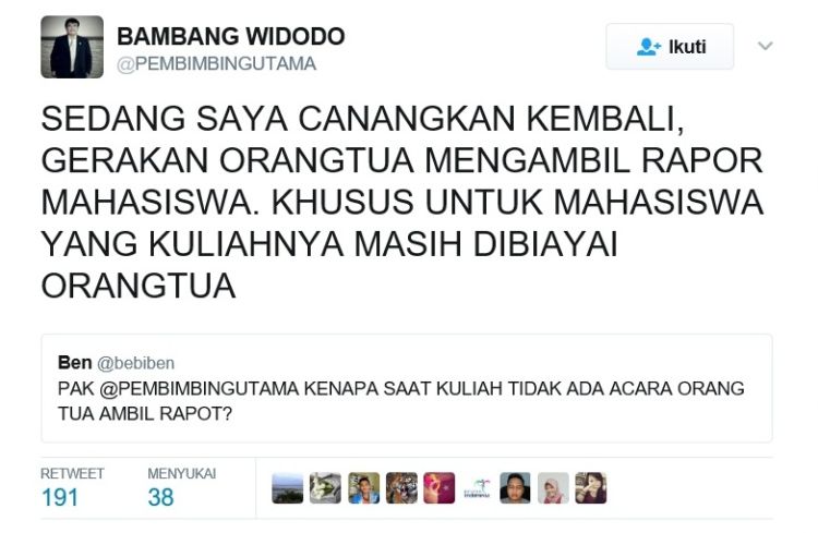 Ini Akun @PEMBIMBINGUTAMA Beneran Dosen Pembimbing yang Punya? Twit-Twitnya Bijak Tapi Sungguh Kocak