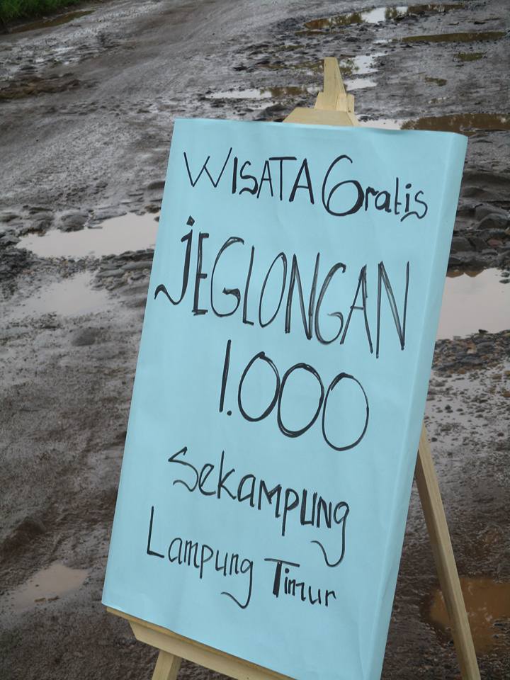 Wisata Jeglongan 1000, Protes Anak Muda Atas Kerusakan Jalan di Lampung Timur! Kreatif Banget Sih Mereka