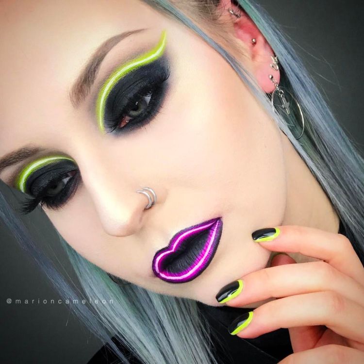 8 Inspirasi Make-Up Neon Light yang Lagi Trend! Hayo, Siapa yang Mau Jadi Pusat Perhatian?