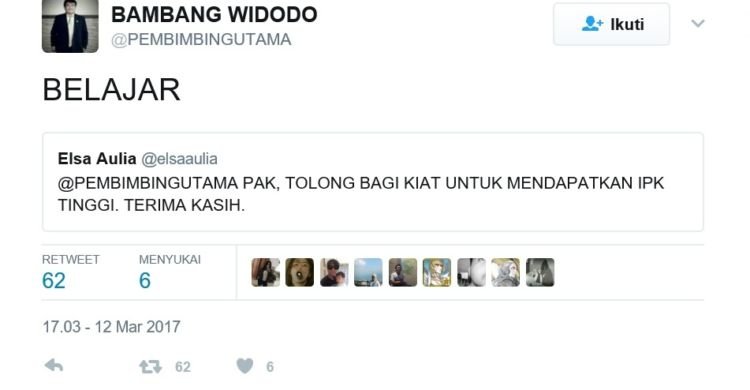 Ini Akun @PEMBIMBINGUTAMA Beneran Dosen Pembimbing yang Punya? Twit-Twitnya Bijak Tapi Sungguh Kocak