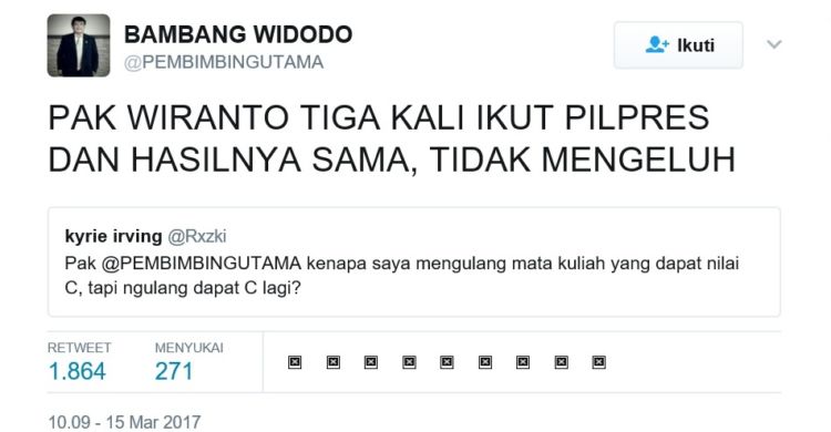 Ini Akun @PEMBIMBINGUTAMA Beneran Dosen Pembimbing yang Punya? Twit-Twitnya Bijak Tapi Sungguh Kocak