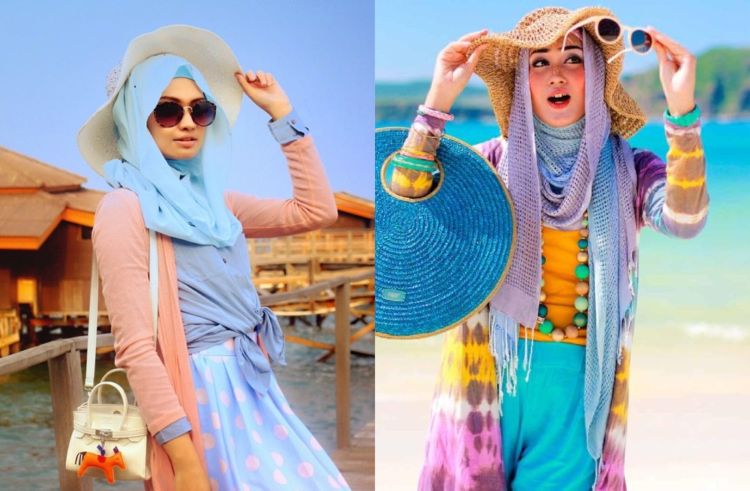 7 Tutorial Gaya Berhijab untuk  Piknik ke  Pantai  Buatmu 