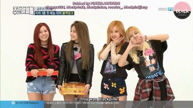 Blackpink on Weekly Idol