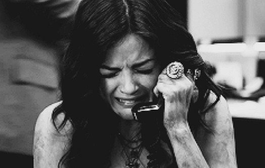 Lucy Hale on the phone