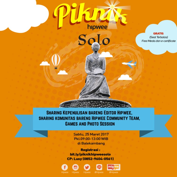 Solo, Bersiap Untuk Ikut Keseruan Piknik Bareng Hipwee, Catat Detailnya ya!