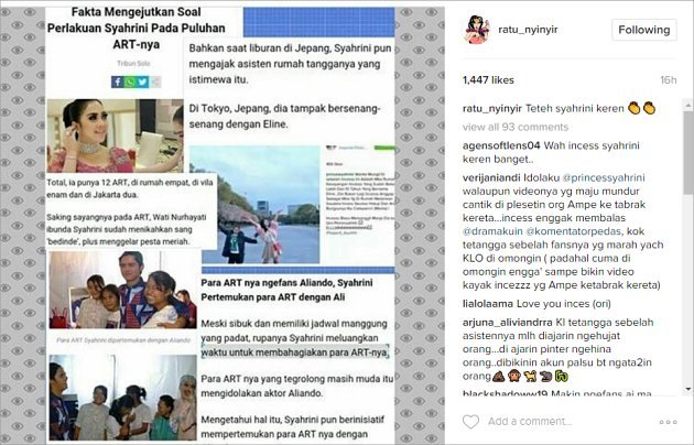 Diajak ke Luar Negeri Sampai Dibiayai Pernikahannya, Begini Lho Syahrini Memperlakukan Pembantunya