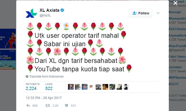 Provider XL Ikut Kena Bully Juga, Padahal Niat Awalnya Mau Ngejekin Telkomsel, Duh Malunya Si Admin