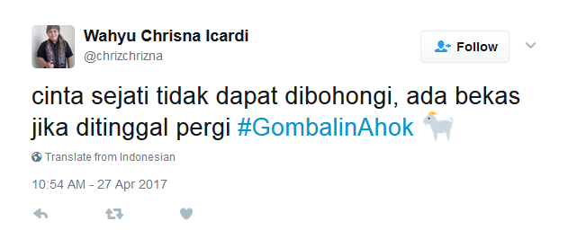 6 Bulan Lagi Ditinggal, Netizen Udah Mulai Ngegombal ke Ahok. Tagar #GombalinAhok pun Bertebaran