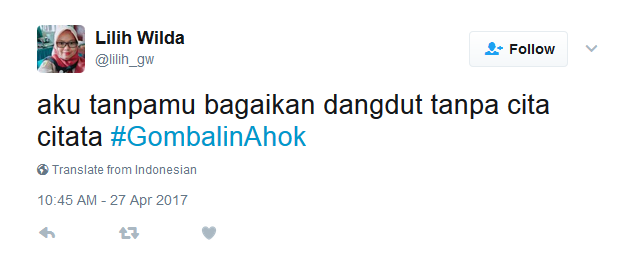 6 Bulan Lagi Ditinggal, Netizen Udah Mulai Ngegombal ke Ahok. Tagar #GombalinAhok pun Bertebaran