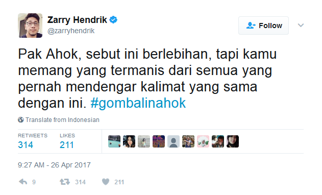 6 Bulan Lagi Ditinggal, Netizen Udah Mulai Ngegombal ke Ahok. Tagar #GombalinAhok pun Bertebaran