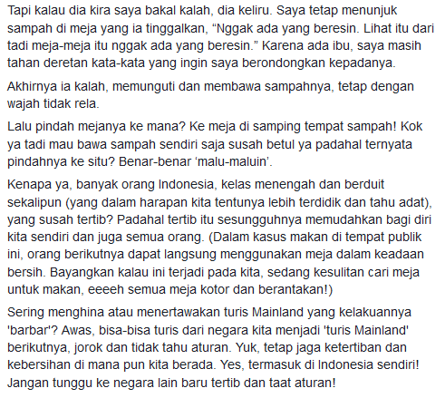 Wah, Kita Bisa Dikira Norak, Orang Indonesia Ini Viral Karena Mejanya Berantakan Usai Makan di Tokyo