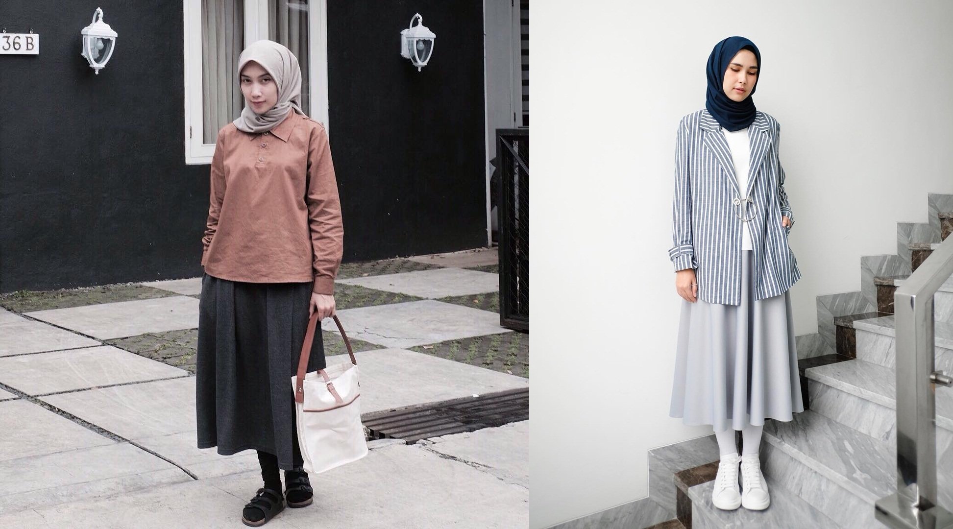 Tampil Kekinian dengan Midi Skirt Untukmu yang Berhijab. Yuk, Intip 11 Padu Padannya Berikut Ini