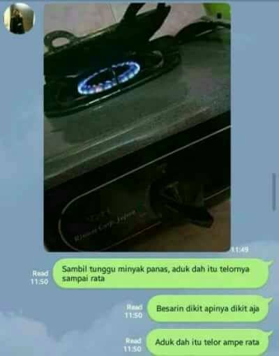 Cewek Ini Ternyata Nggak Bisa Masak, Lalu Diajari Masak Telur Sama Cowoknya, Isi Chatnya Bikin Gemas