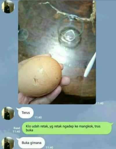 Cewek Ini Ternyata Nggak Bisa Masak, Lalu Diajari Masak Telur Sama Cowoknya, Isi Chatnya Bikin Gemas