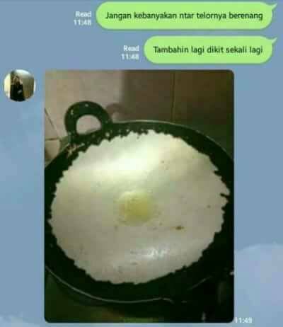 Cewek Ini Ternyata Nggak Bisa Masak, Lalu Diajari Masak Telur Sama Cowoknya, Isi Chatnya Bikin Gemas