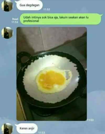 Cewek Ini Ternyata Nggak Bisa Masak, Lalu Diajari Masak Telur Sama Cowoknya, Isi Chatnya Bikin Gemas