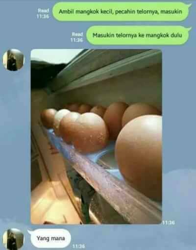 Cewek Ini Ternyata Nggak Bisa Masak, Lalu Diajari Masak Telur Sama Cowoknya, Isi Chatnya Bikin Gemas