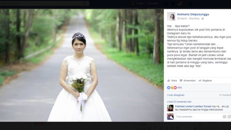 Baru Saja Prewedding, Inilah Kisah Pilu Hotmaria Ompusunggu yang Batal Menikah