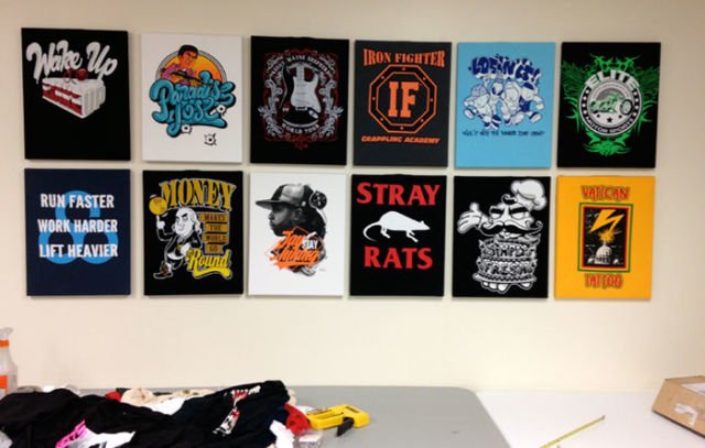 T-shirt wall decor