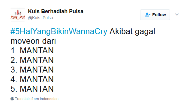 Kocak! Netizen Bikin Tagar #5HalyangBikinWannaCry, Bukan Nama Virus, Tapi Beneran ‘Wanna Cry’ :(