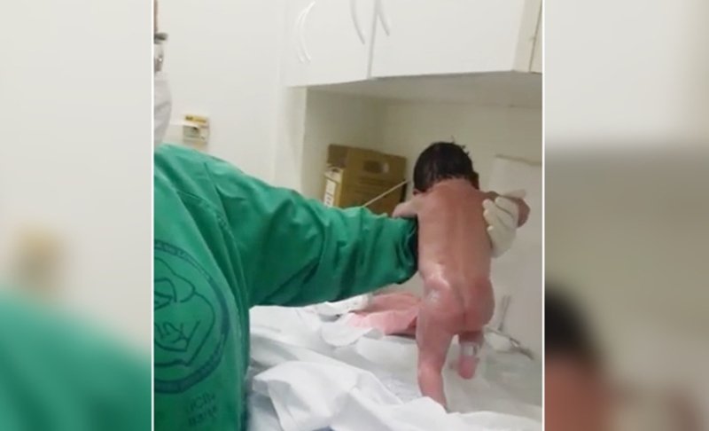 Viral! Sebuah Video Perlihatkan Bayi yang Baru Saja Lahir Mampu Berjalan Kaki, Ini Penjelasannya