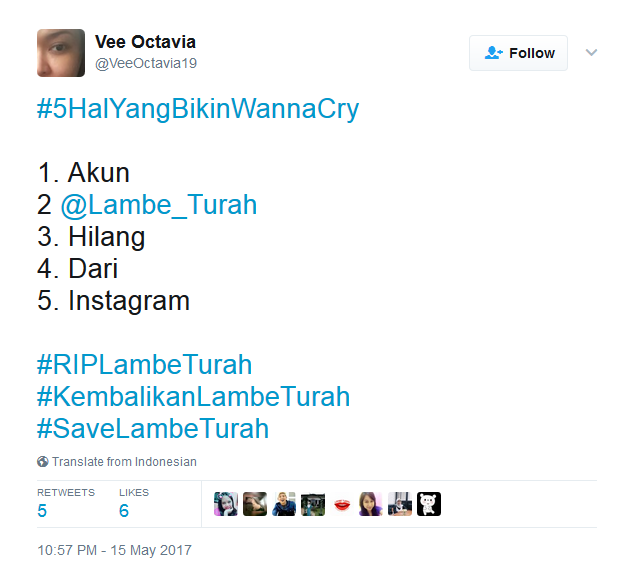 Kocak! Netizen Bikin Tagar #5HalyangBikinWannaCry, Bukan Nama Virus, Tapi Beneran ‘Wanna Cry’ :(