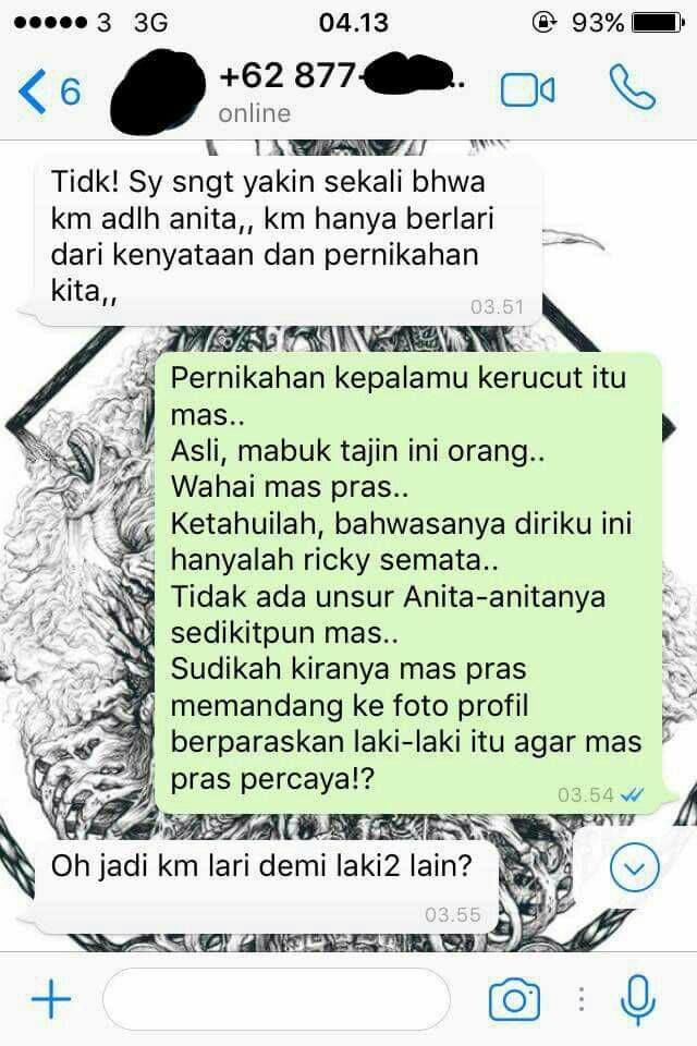 Kocak! Cowok ini Dapat Chat Salah Sambung yang Ngeyel Kalau Dirinya Adalah Anita. Cobaan Pas Sahur~