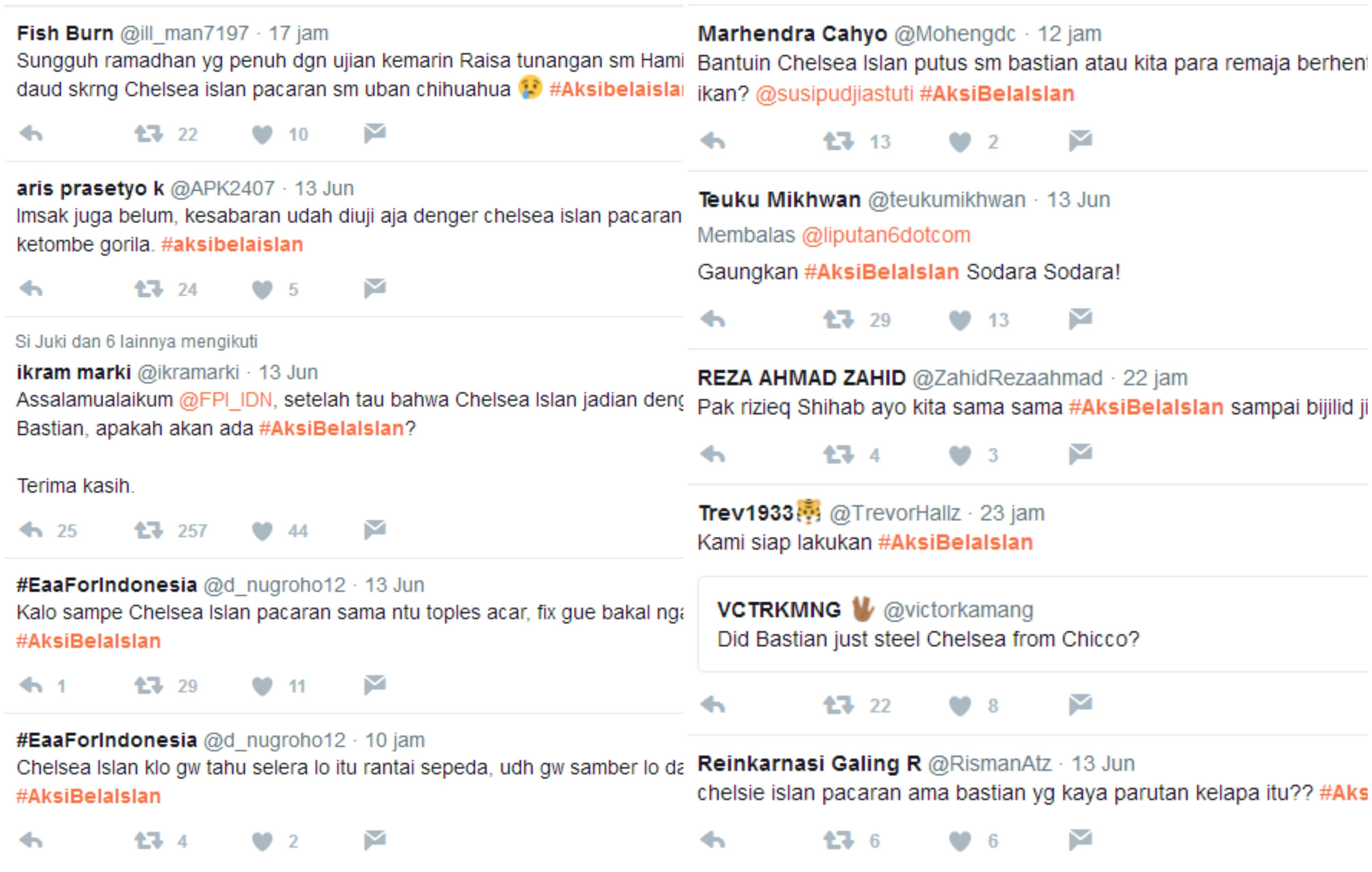 Gara-gara Dekat Sama Bastian Steel, Warganet Bikin #AksiBelaIslan. Sampai Akun FPI Ikutan di-Tag