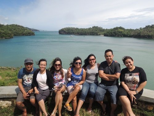 teluk pantai tawang dari ketinggian