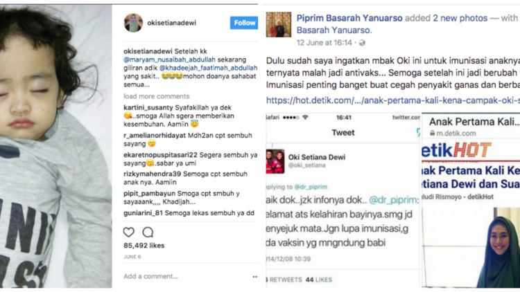 Dua Anak Oki Kena Campak. Isu Pro Vaksin dan Anti Vaksin Hangat Lagi!