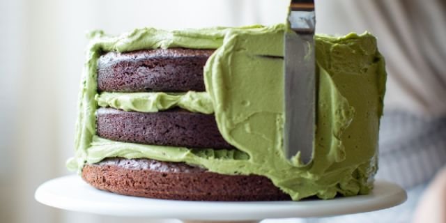 cake with matcha