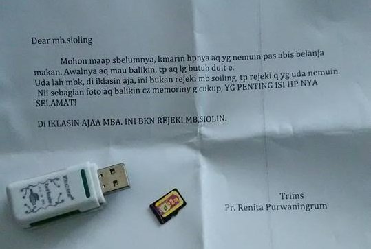 Ada Orang Nemuin HP Hilang, Tapi yang Dikembalikan Cuma Data-datanya, Alasannya ‘Aq Lagi Butuh Duit’