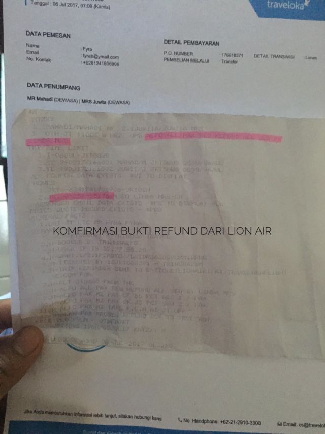 Ada yang Beli Tiket Lion Air Via Traveloka, Eh Gagal Pakai Karena Katanya Udah Di-refund, Bingung :(