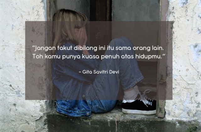 10 Quote Gita Savitri yang Perlu Direnungkan, Biar Kamu Tak Mudah Menyerah Di Perantauan