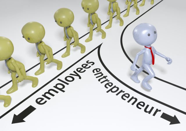 entrepreneur and employees